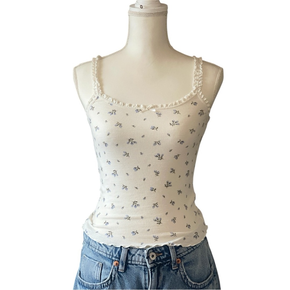 H&M Cream Floral Camisole